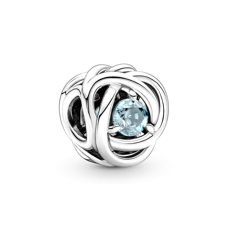 Factory direct pan luxuryreplica s925 silver beads December birthday stone rose shape string loose beads