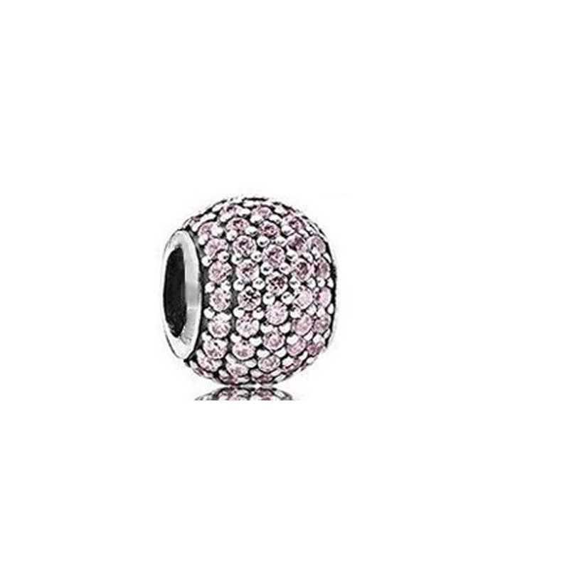 Factory direct pan  luxuryreplica 925 silver fritillary overflowing zircon kiss cute fun hanging beads DIY accessories beads