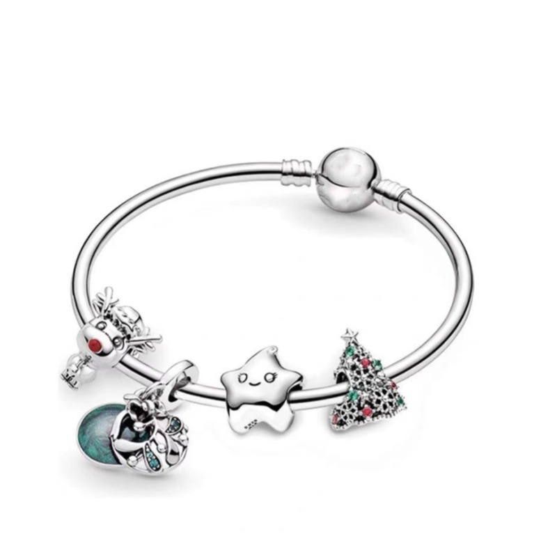 Factory Wholesale pan luxuryreplica Beaded DIY Bracelet Women's Set 925 Sterling Silver Ocean Heart Shining Star River Bracelet