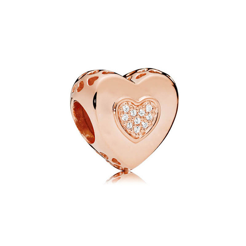 pan luxuryreplica Di Rose Gold Love Three-sided Beads Zircon Hanging Beads DIY Accessories Beads
