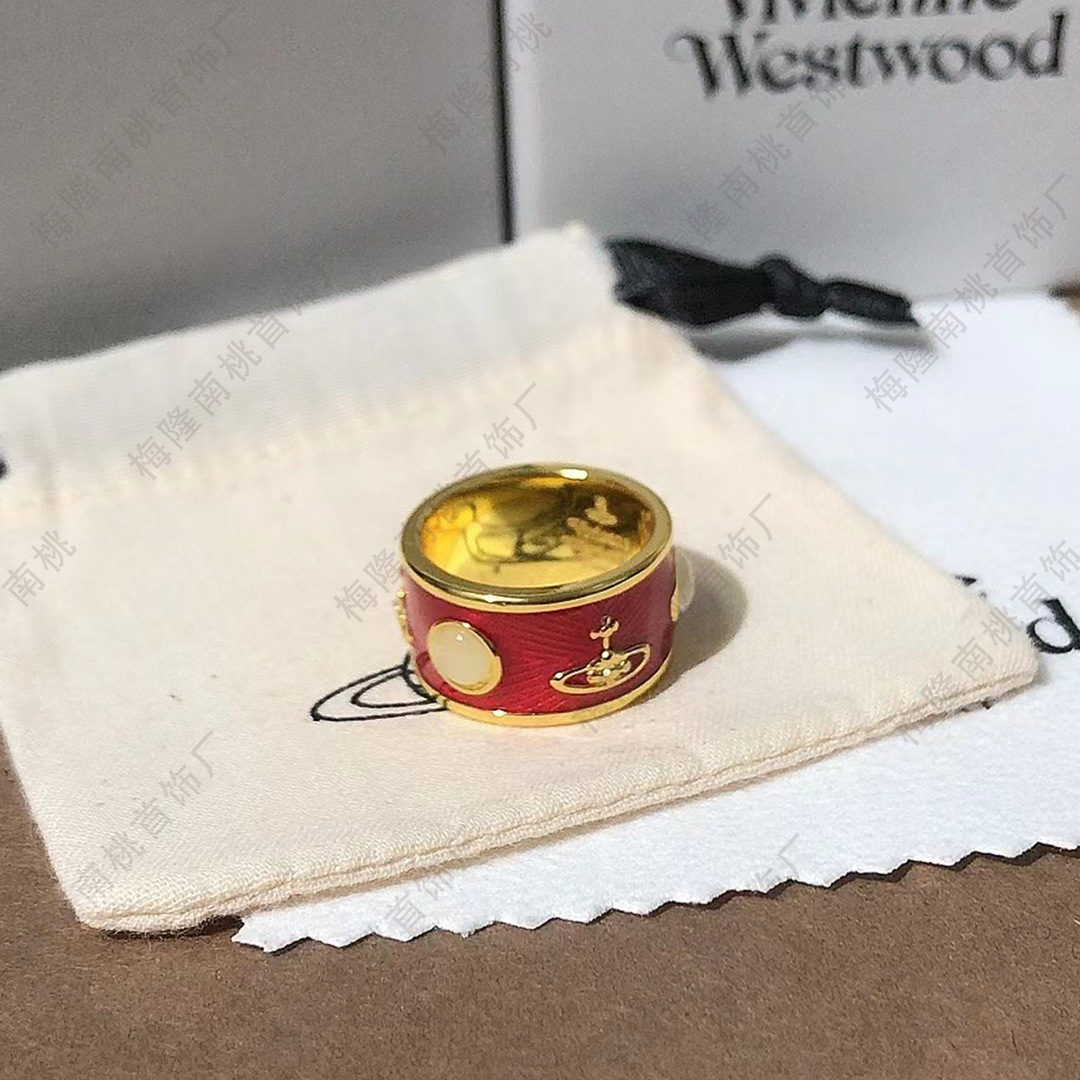 High Version Queen Mother vivi  luxuryreplica Luxury High Sense King Saturn Ring Unisex Finger Ring