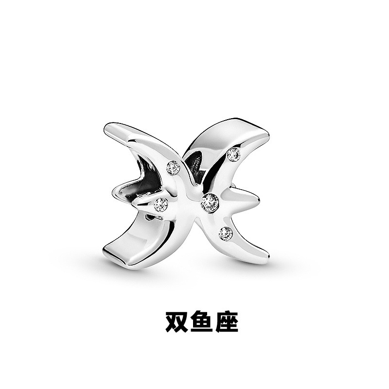 Factory direct pan luxuryreplica 925 sterling silver twelve constellation series Joker hanging beads DIY accessories loose beads