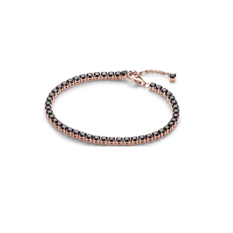 pan luxuryreplica Bracelet 925 Sterling Silver Shining Tennis Bracelet Pearl Bead Bracelet Female Niche Design