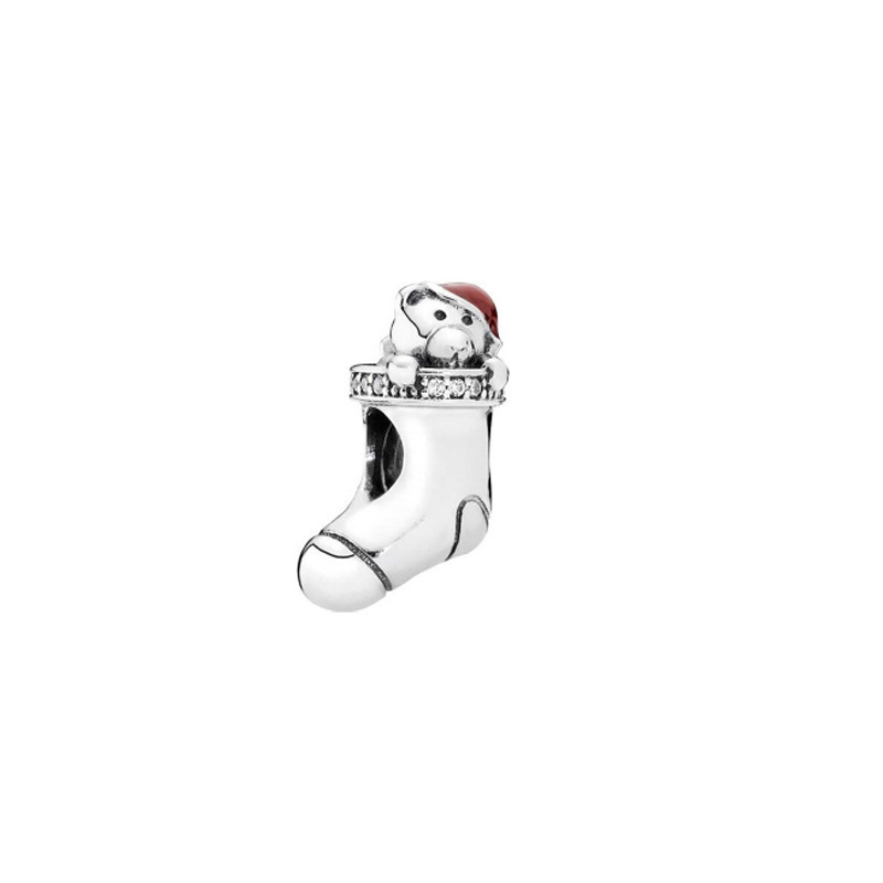 Factory direct pan luxuryreplica 925 sterling silver animal Christmas snowman train gift box hanging beads DIY accessories beads