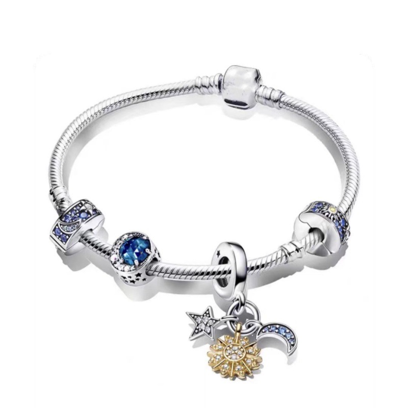 pan  luxuryreplica Bracelet Bracelet suit 925 Sterling Silver Astronaut Star Picking Journey Star Fairy Tale Bracelet OEM