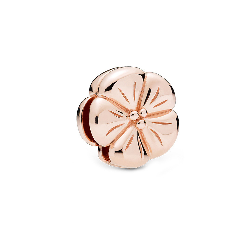 Factory direct pan luxuryreplica 925 silver rose pink ladybug love fashion fixed buckle beaded accessories beads