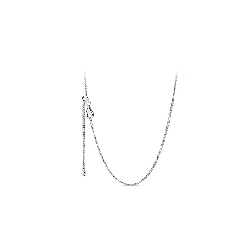 Factory direct pan luxuryreplica 925 sterling silver rose gold simple adjustable necklace DIY basic clavicle chain