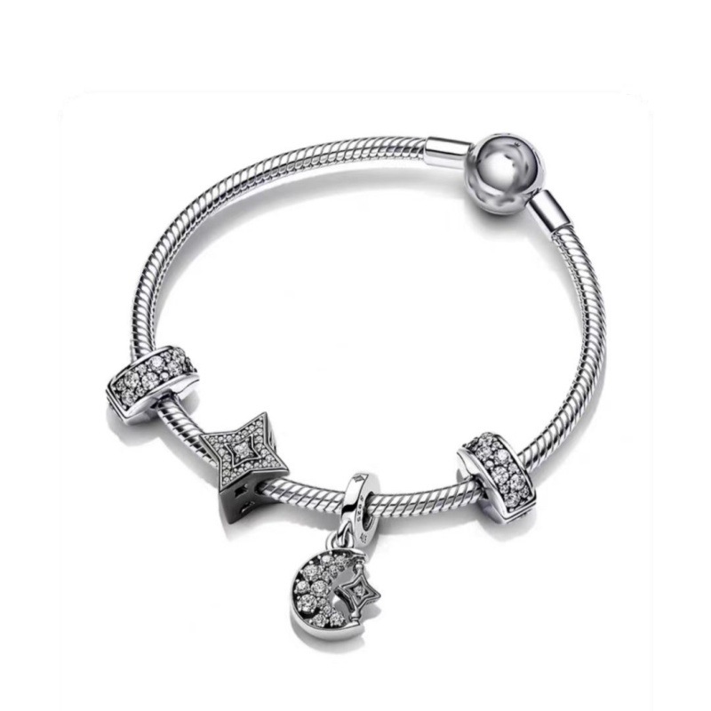 pan  luxuryreplica Bracelet Bracelet suit 925 Sterling Silver Astronaut Star Picking Journey Star Fairy Tale Bracelet OEM