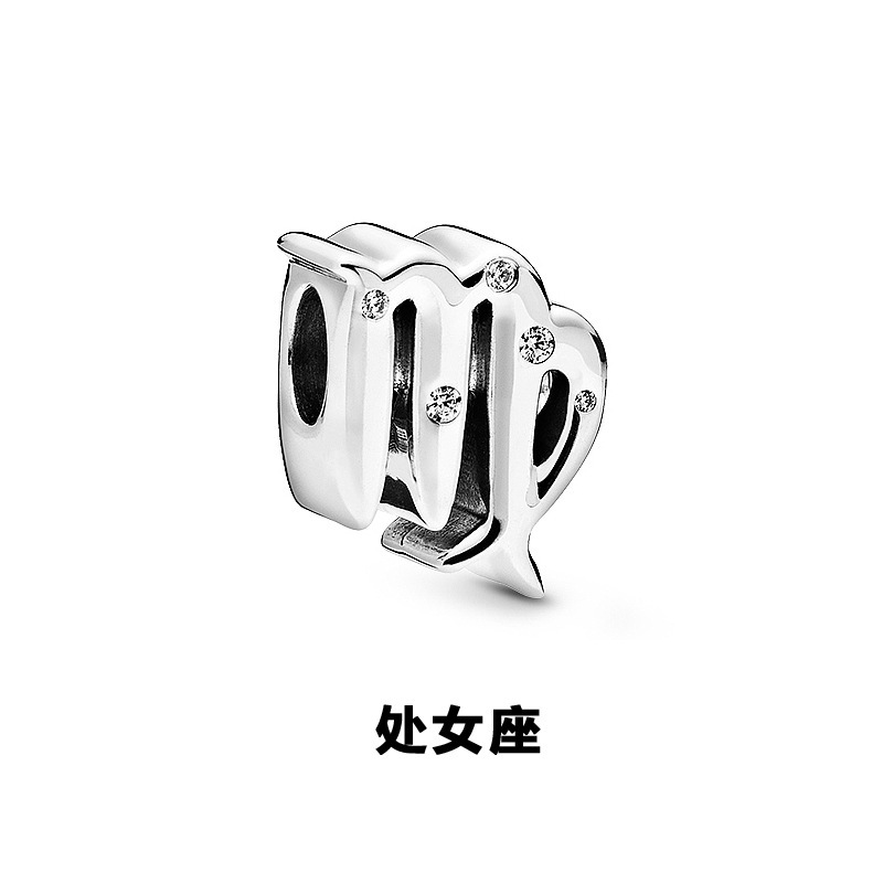 Factory direct pan luxuryreplica 925 sterling silver twelve constellation series Joker hanging beads DIY accessories loose beads