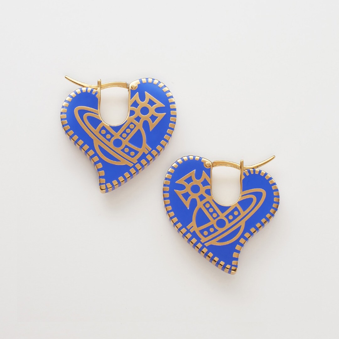 High Version Queen Mother vivi  luxuryreplica Vivian 23 New Sweet Cool AMANDA Love Wheel Paint Earrings