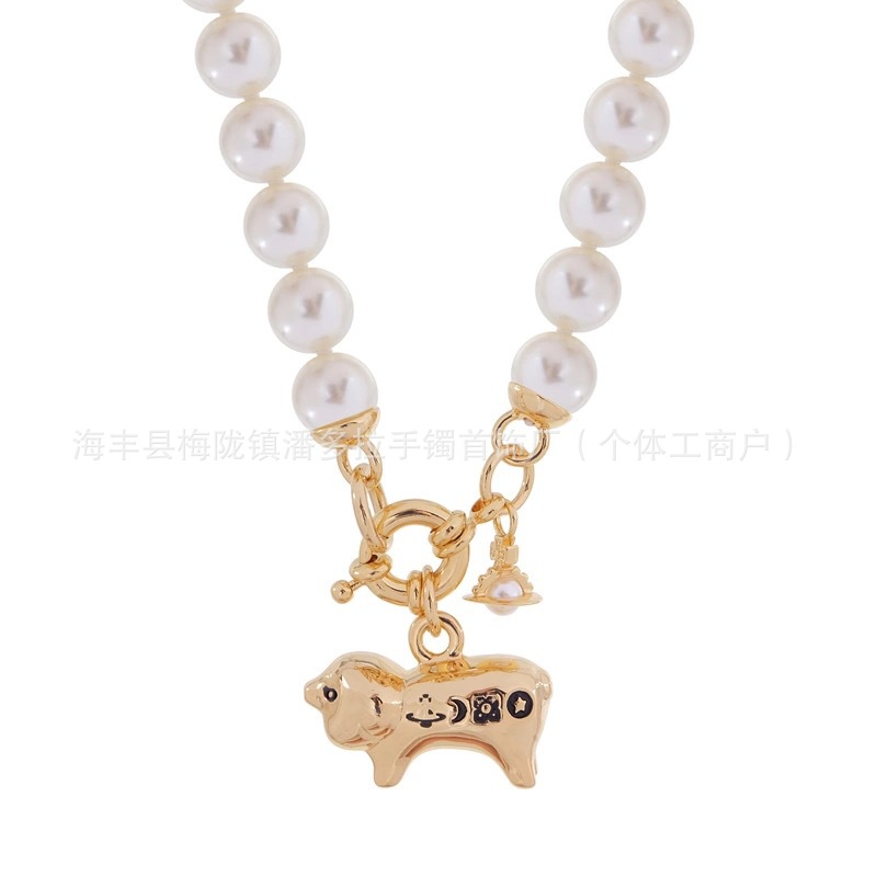 Vivian Saturn West Dowager Necklace Letter Engraved Gold Silver Bracelet Earrings