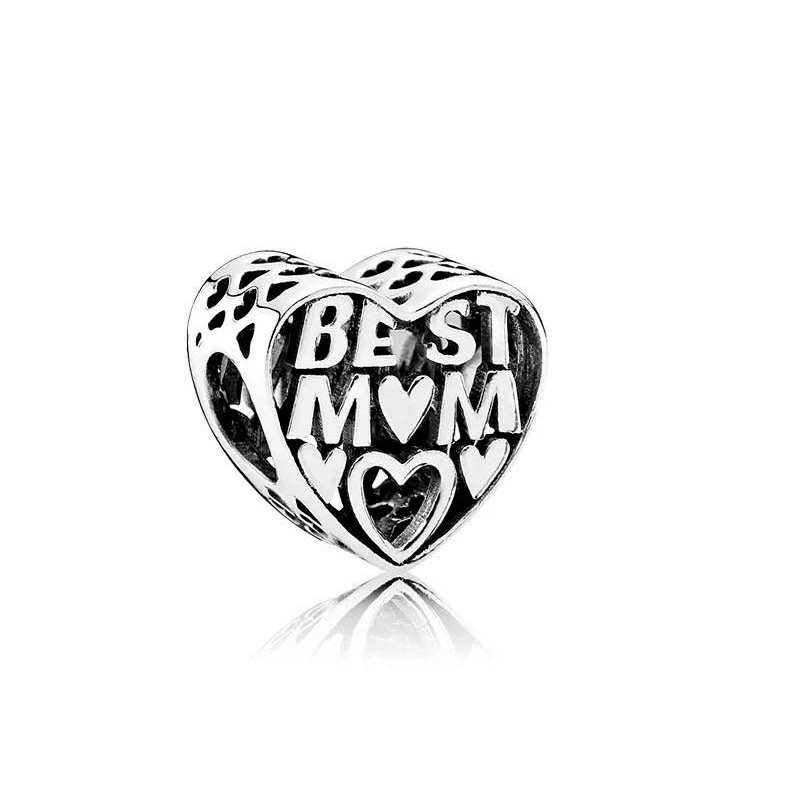 Factory direct pan luxuryreplica 925 silver love shape bow wings hanging beads DIY accessories beads