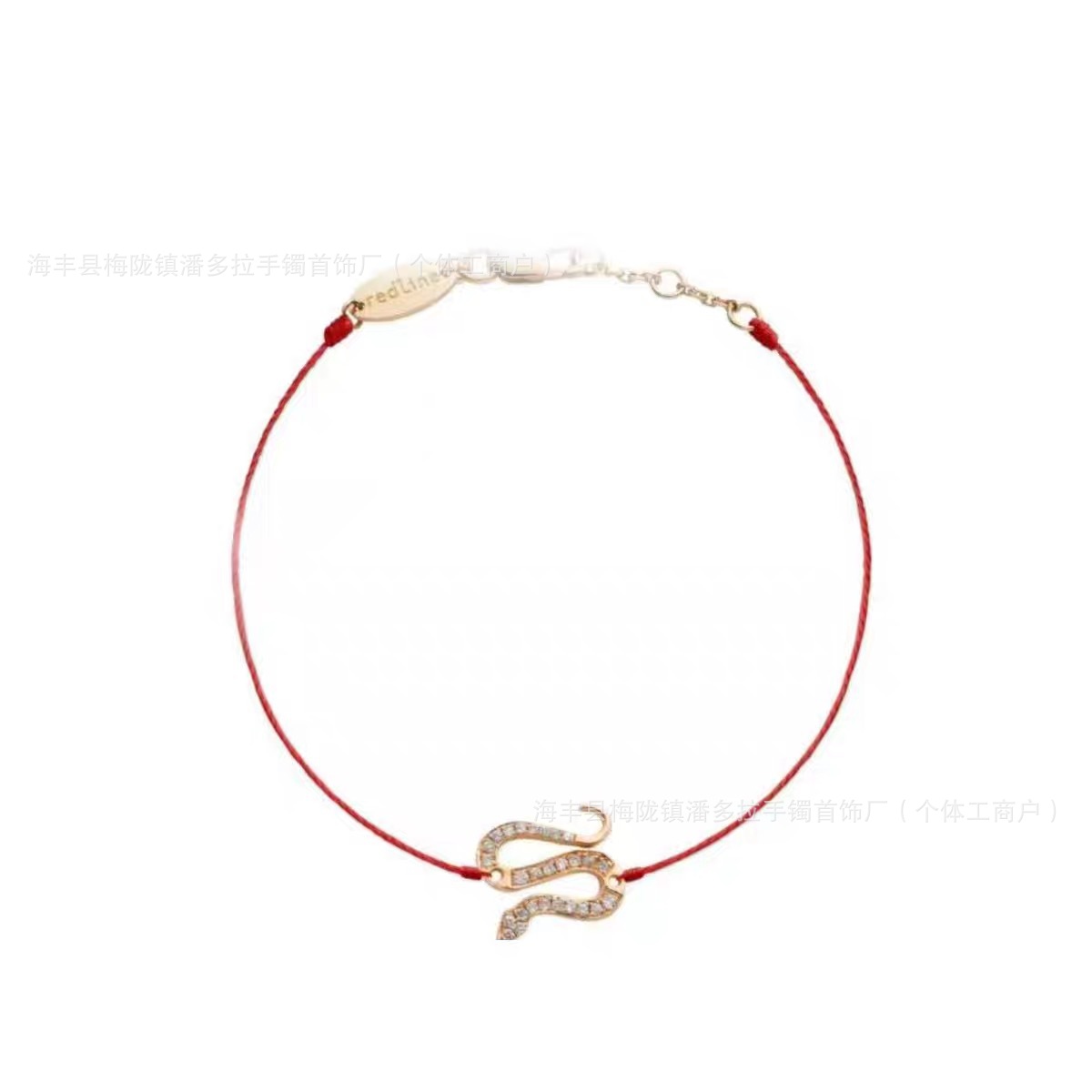 925 Sterling Silver French Red Rope Year of the Snake Bracelet Women's 18K Rose Gold Half Rope Half Chain This Year of Life Transfer Snake Hand Rope