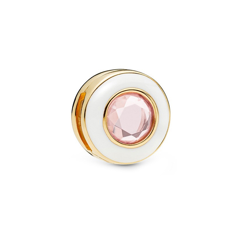 Factory direct pan luxuryreplica 925 silver rose pink ladybug love fashion fixed buckle beaded accessories beads