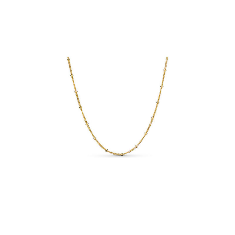Factory direct pan luxuryreplica 925 sterling silver rose gold pea chain Joker necklace DIY basic clavicle chain women