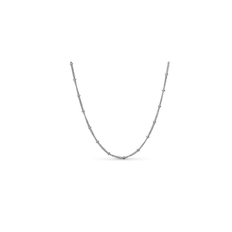 Factory direct pan luxuryreplica 925 sterling silver rose gold pea chain Joker necklace DIY basic clavicle chain women