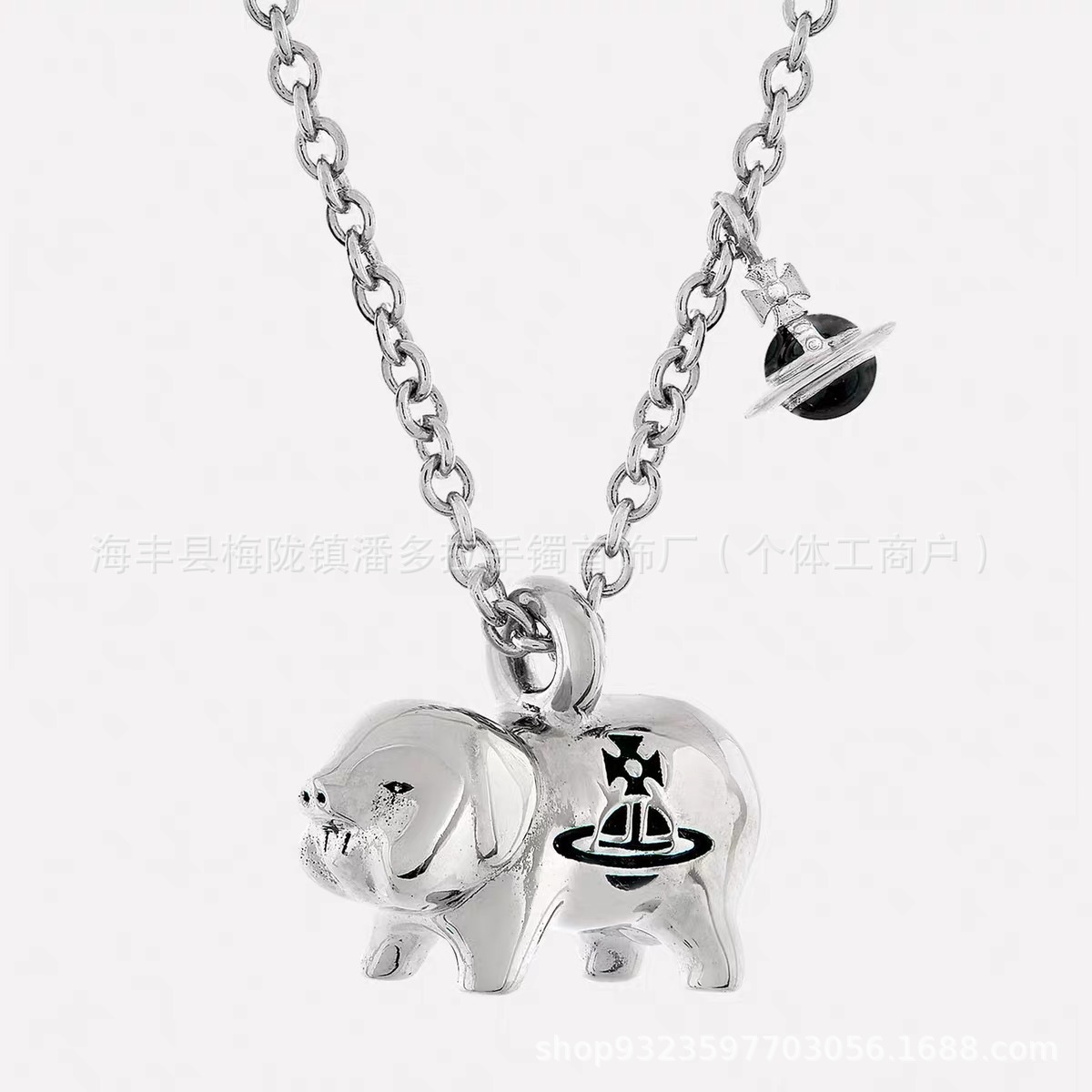 Vivian Saturn West Dowager Necklace Letter Engraved Gold Silver Bracelet Earrings