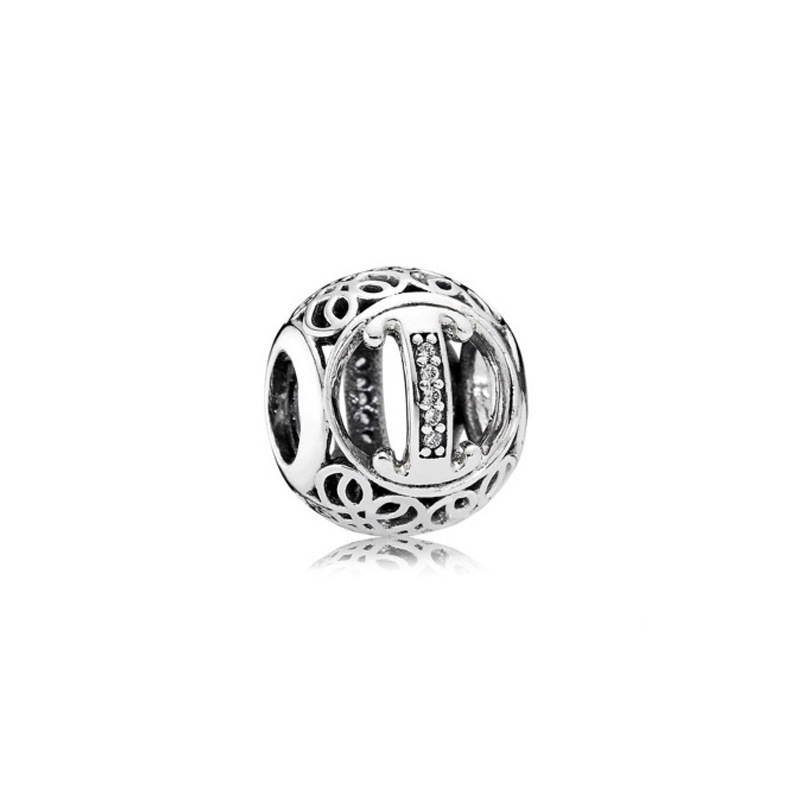 pan luxuryreplica 925 Sterling Silver Beads 26 Letters Series Round Beaded DIY Accessories Beads