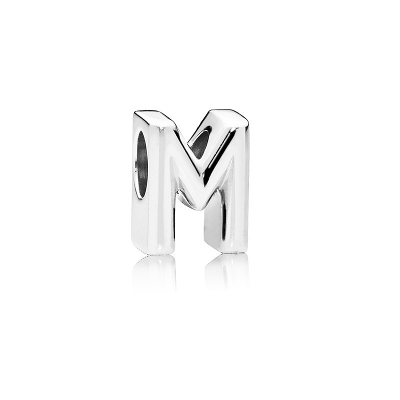 pan luxuryreplica 925 sterling silver beads twenty-six English letters beaded DIY accessories loose beads