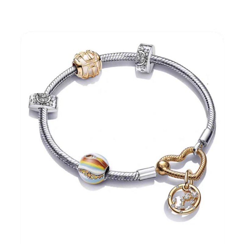 pan  luxuryreplica New Bracelet s925 Sterling Silver Rose suit Adventure Travel DIY Beaded Pendant King of Glory Bracelet