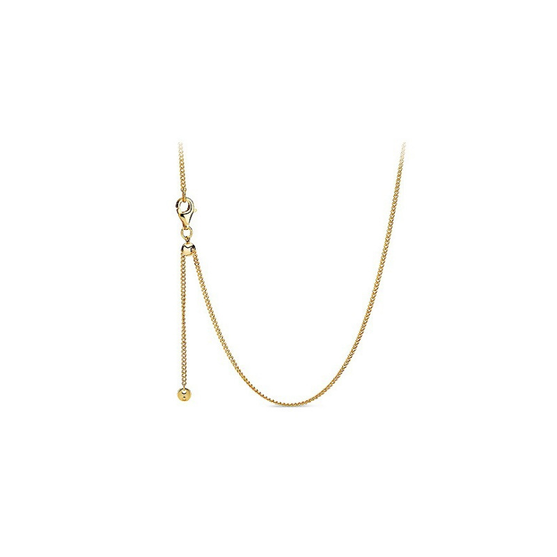 Factory direct pan luxuryreplica 925 sterling silver rose gold simple adjustable necklace DIY basic clavicle chain