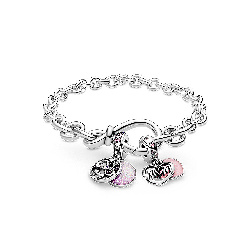 Factory direct pan  luxuryreplica 925 sterling silver mother's day eternal symbol knot bracelet DIY basic bracelet