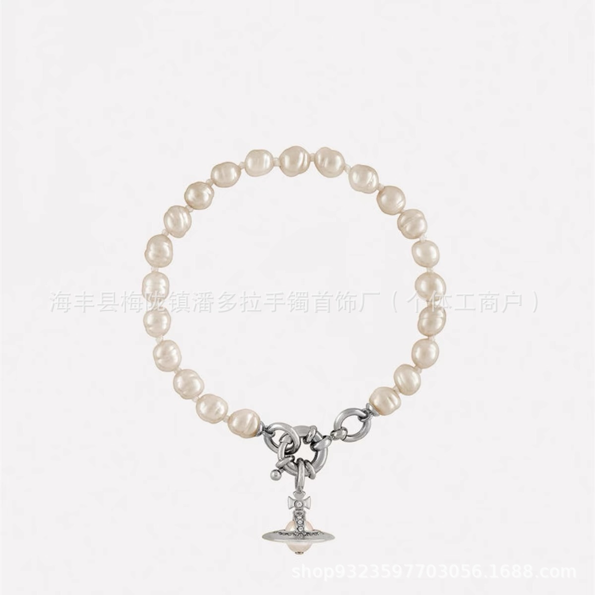 New Empress Dowager Baroque Water Drop Pearl High Sense Stereo Saturn UFO Pearl Necklace Earrings Bracelet for Women