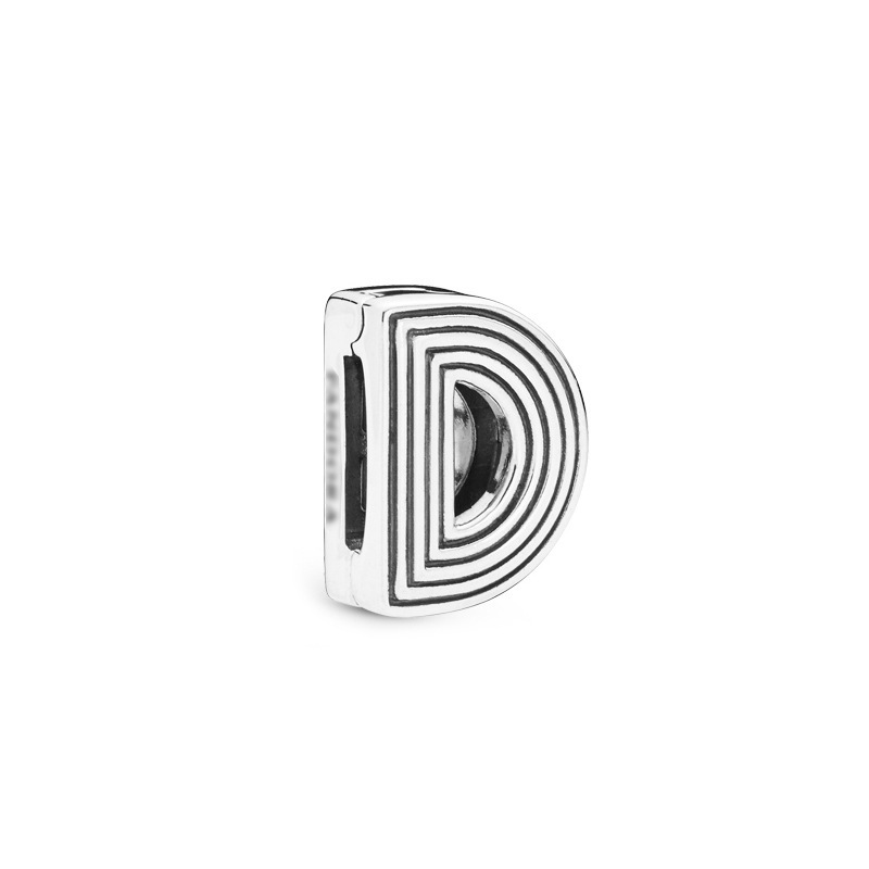 Factory direct pan luxuryreplica 925 silver 26 letter series fixed buckle bead accessories beads