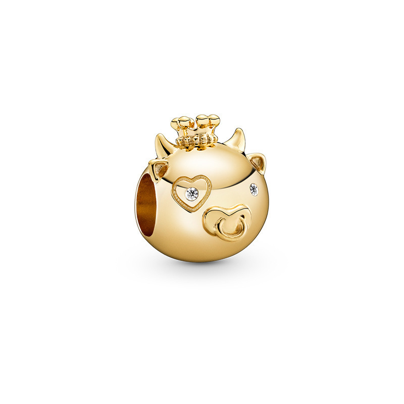 925 Sterling Silver Dora Beads Gold Zodiac Series Beaded Style Beaded DIY Accessories