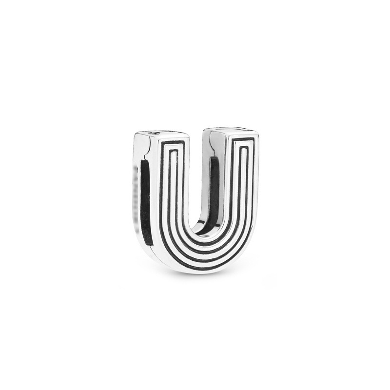 Factory direct pan luxuryreplica 925 silver 26 letter series fixed buckle bead accessories beads