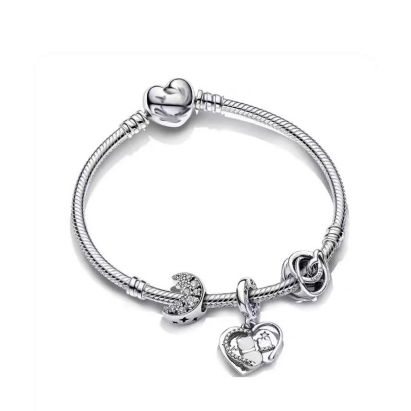 pan  luxuryreplica Bracelet Bracelet suit 925 Sterling Silver Astronaut Star Picking Journey Star Fairy Tale Bracelet OEM