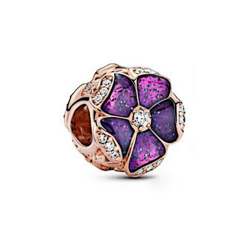 Factory direct pan luxuryreplica 925 silver rose gold pumpkin car Di S ni fixed deduction hanging beads DIY accessories