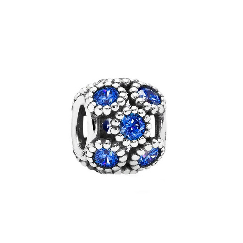 Factory Outlet pan luxuryreplica 925 Silver Clover Cinderella Pumpkin Car Ice Crystal Snowflake Drill Hanging Bead Accessories