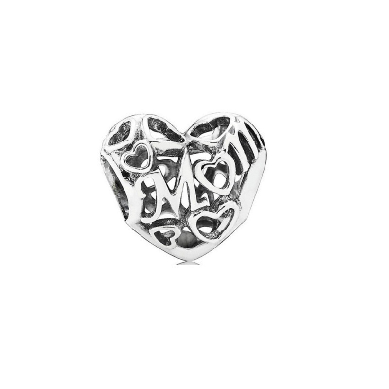 Factory direct pan luxuryreplica 925 silver love shape bow wings hanging beads DIY accessories beads