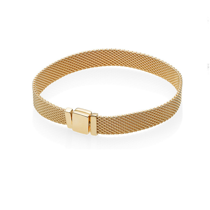 pan luxuryreplica 925 Sterling Silver Black Watch Personality Fashion Temperament Bracelet DIY Basic Bracelet