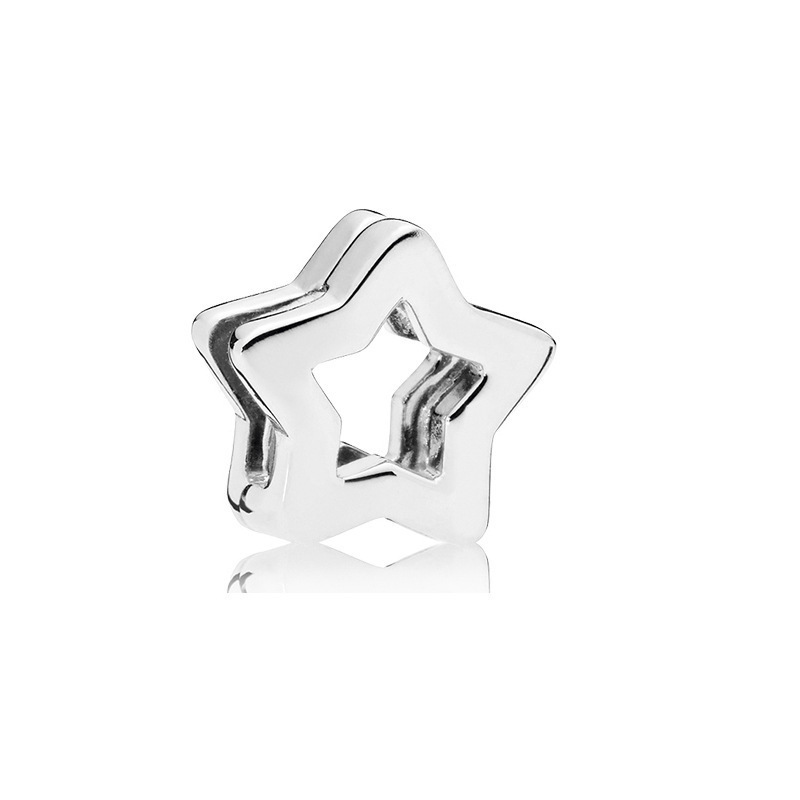 pan  luxuryreplica 925 Sterling Silver Love Butterfly Moon Fixed Buckle Beads DIY Accessories Beads