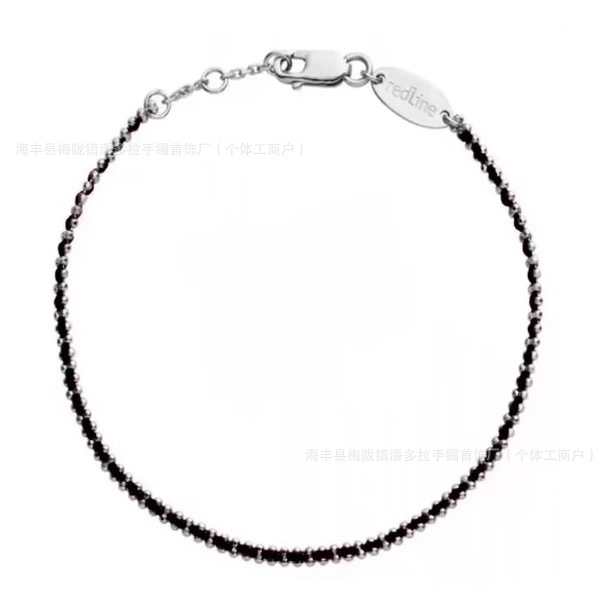 Same Black Rope French redline Woven Interwoven Moon Old Rope Little Red Rope Bracelet Hand Rope