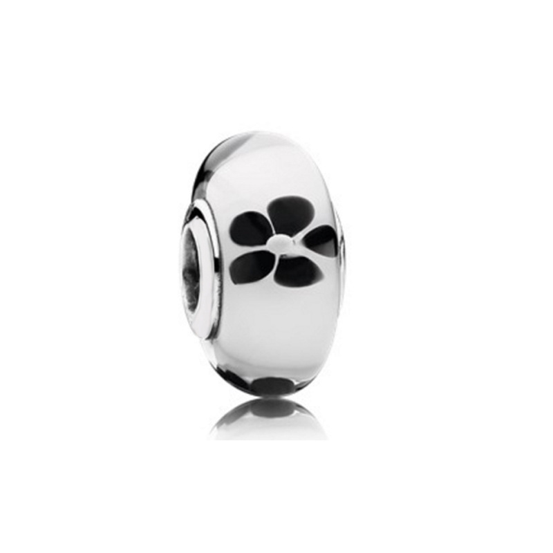 Factory direct pan luxuryreplica 925 silver Mulan flower bud butterfly glazed beads hanging beads DIY accessories loose beads