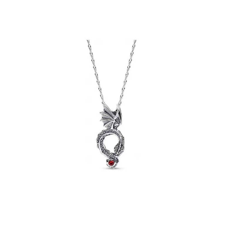 pan  luxuryreplica Right of Game Dragon Necklace 925 Sterling Silver New ME Necklace