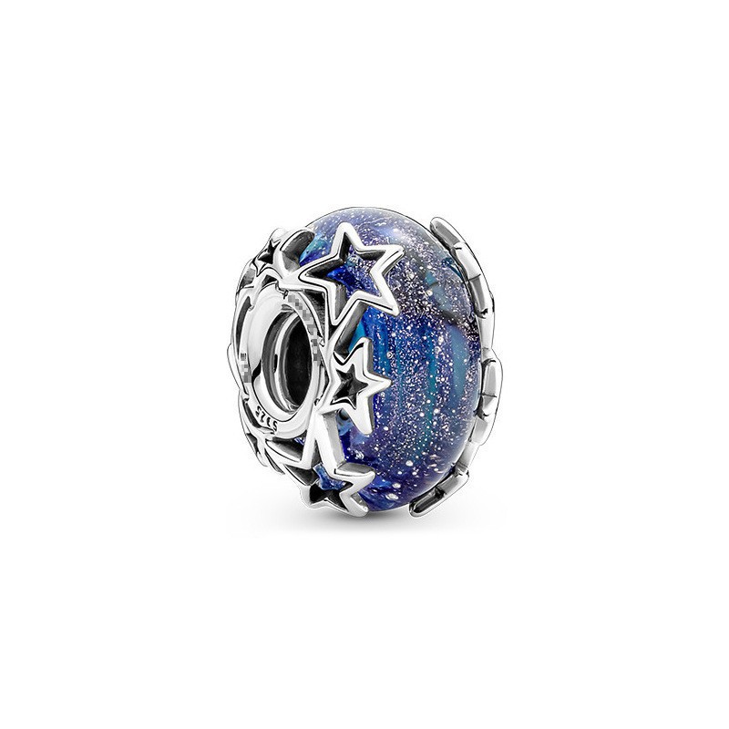pan luxuryreplica Astronaut Beads 925 Sterling Silver Star-picking Hanging Ornament Traveling in the Milky Way Blue Star River Glass Beads