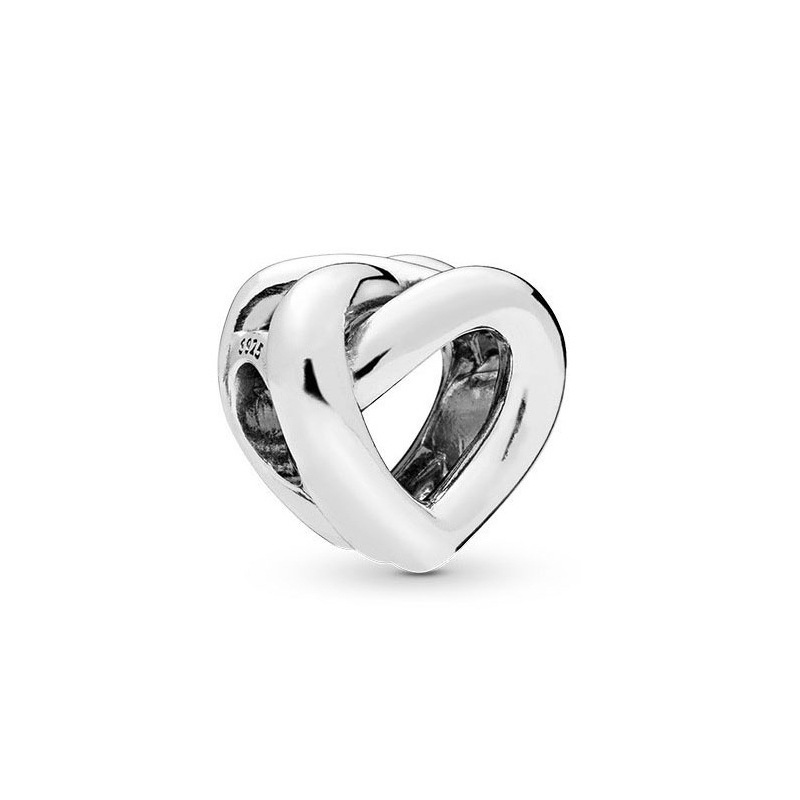 Factory direct pan luxuryreplica love 925 silver beads DIY accessories heart lock key hanging beads loose beads