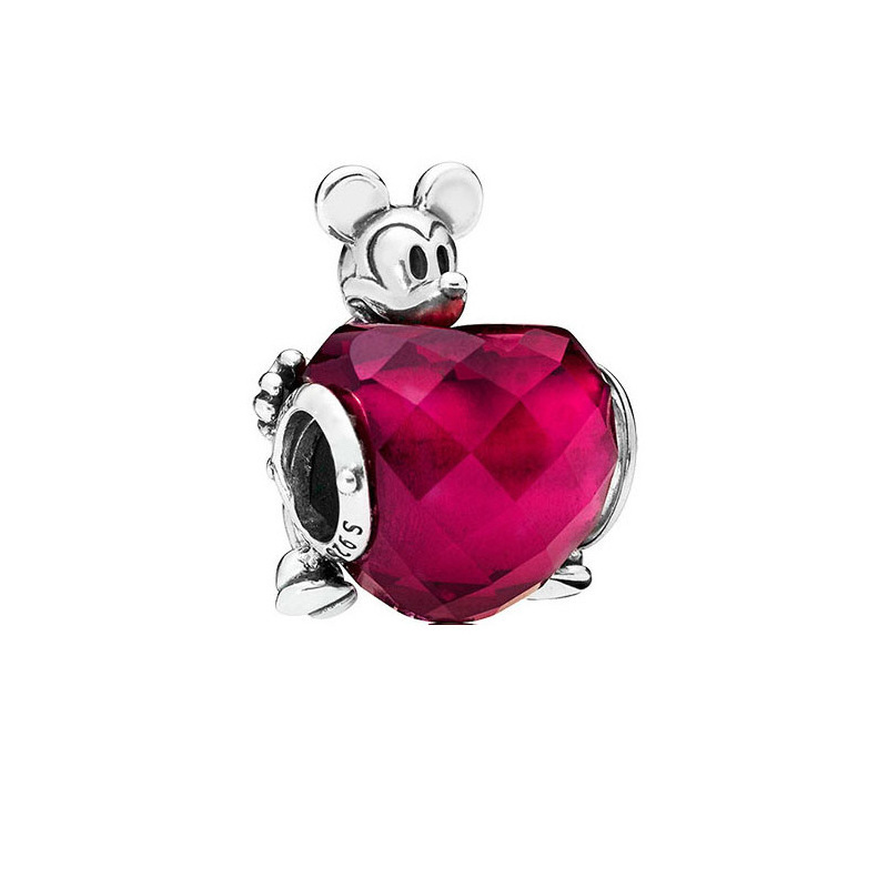 Factory Outlet pan luxuryreplica 925 Silver Apple Love Mouse Bag Beads Surprise Gift Box Hanging Beads DIY Accessories