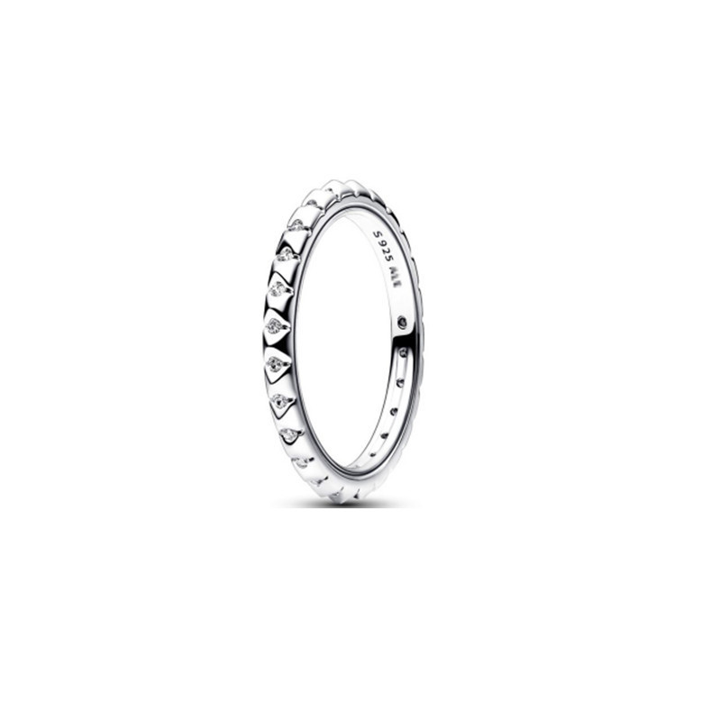 Factory direct pan luxuryreplica 925 silver new sparkling heart-shaped ring female ring gold rose gold ring