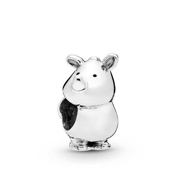 pan luxuryreplica 925 sterling silver robot panda animal cute personality hanging beads DIY accessories beads