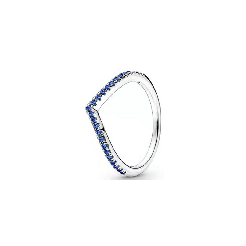 Factory Outlet pan luxuryreplica 925 Sterling Silver New Shining Wishing Bone Angel Wings Minnie Ring European and American Fingers