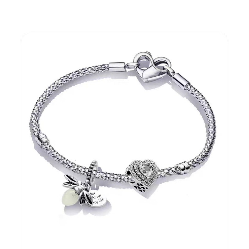Cross-border Hot Pangjiadora S925 Silver Stars Fairy Tale Star Picking Travel Bracelet suit Fashion Elegant Bracelet for Women