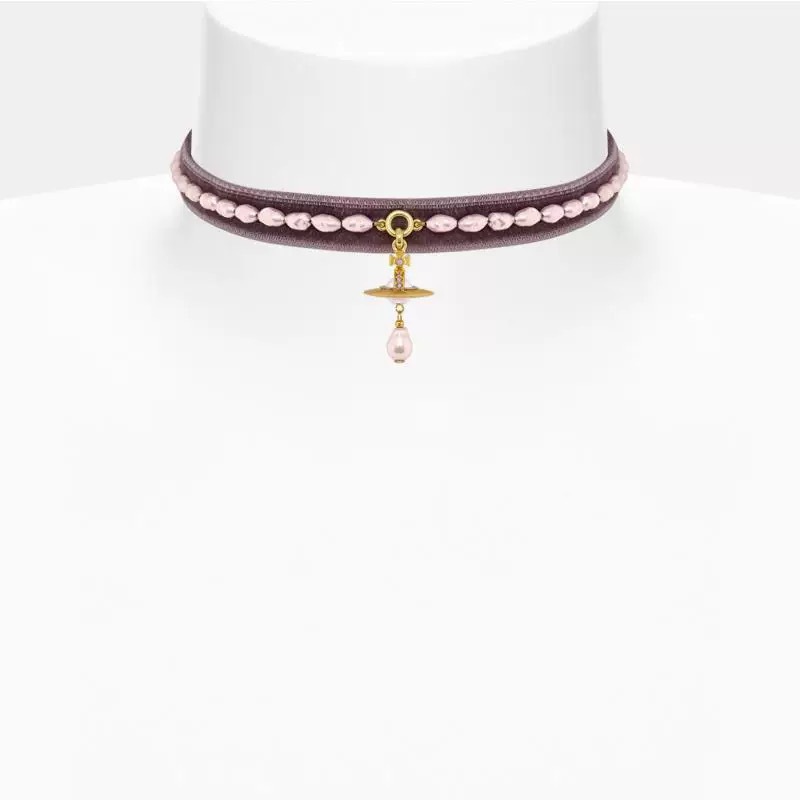 High Version 925 Empress Dowager Baroque Pearl Necklace Ballet Ribbon Chock Stereo Saturn Alien Pearl