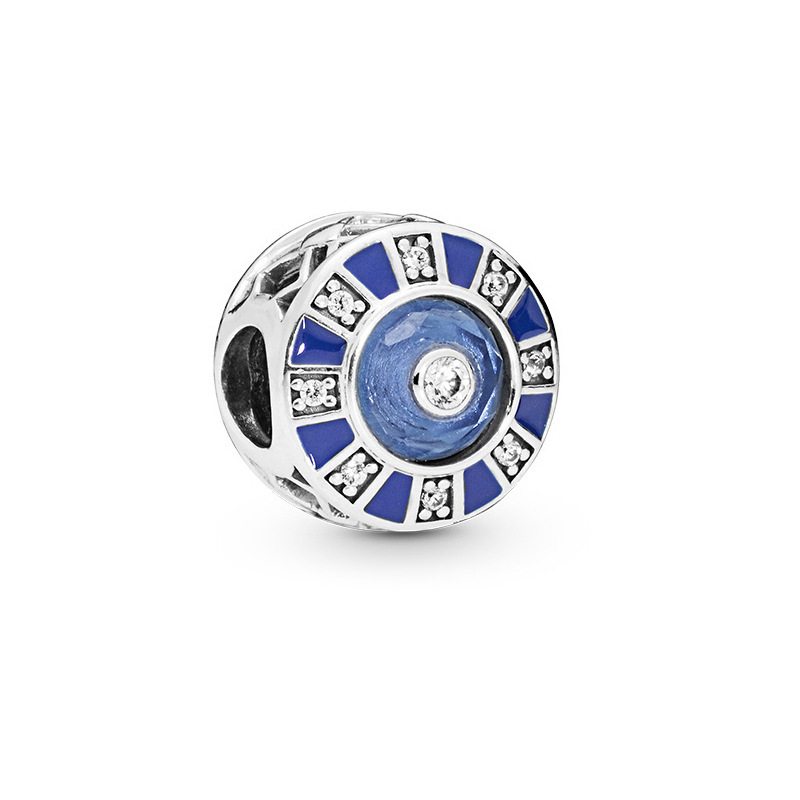 Factory Outlet pan luxuryreplica 925 Silver Clover Cinderella Pumpkin Car Ice Crystal Snowflake Drill Hanging Bead Accessories