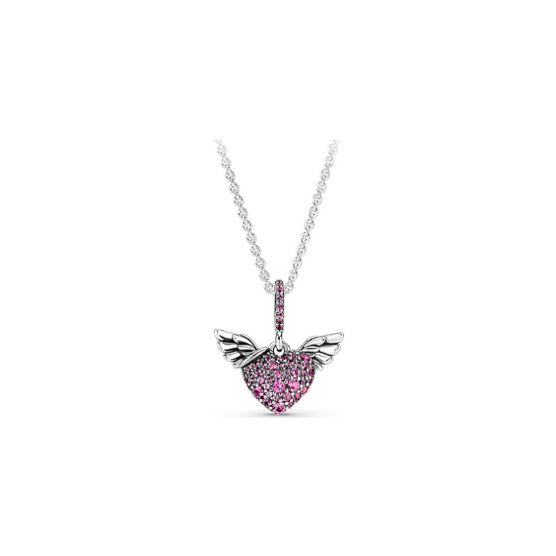 pan luxuryreplica 925 Sterling Silver Necklace Year of the Tiger New Arrival Pevice Angel Wings Love Hand-painted Necklace Clavicle Chain for Women