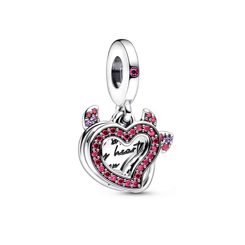pan luxuryreplica Beads 925 Sterling Silver New 2023 Sea Shellfish String Decoration Two-Tone Heart Release Key Pendant